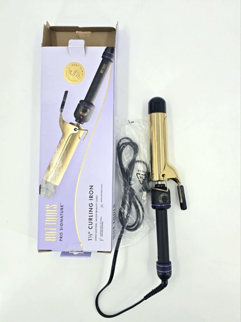 Hot Tools Pro Signature Gold Barrel Curling Iron 1-1/2" 430°F No instructions